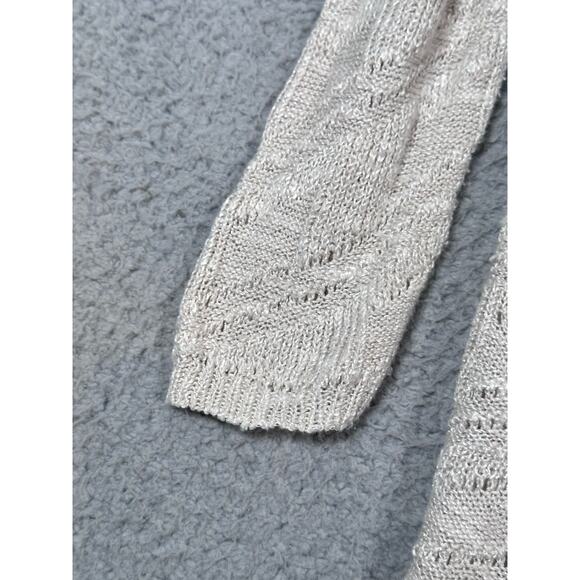 Eileen Fisher Linen Knit Cardigan Open Women’s Petite Small Oatmeal Boho Natural - Picture 5 of 12